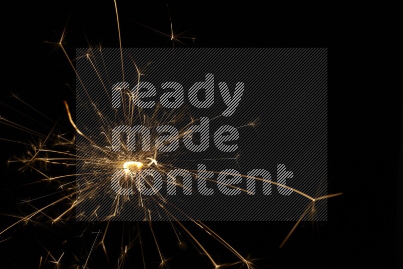 Sparkler candle isolated on black background