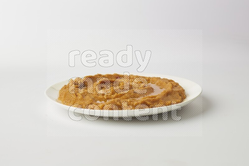 Gulaba fava bean in a white plate direct on a white background