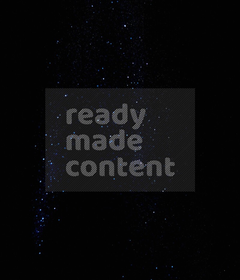 Blue glitter powder isolated on black background