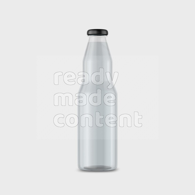 Plastic bottle mockup with black cap and no label isolated on white background 3d rendering