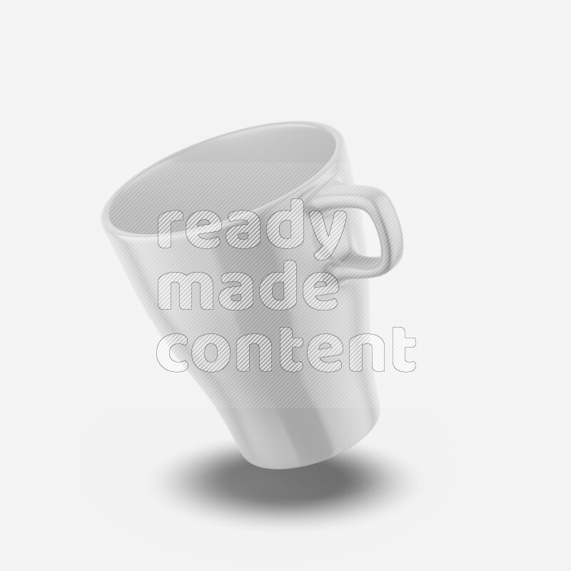 Ceramic glossy mug mockup isolated on white background 3d rendering