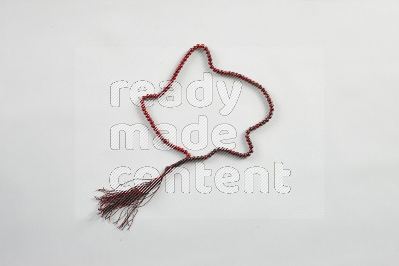 A prayer beads placed on white background