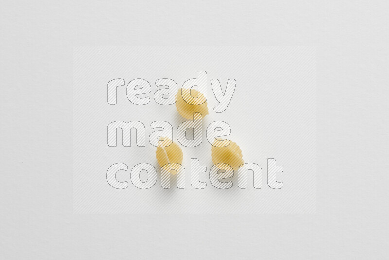 Shells pasta on white background