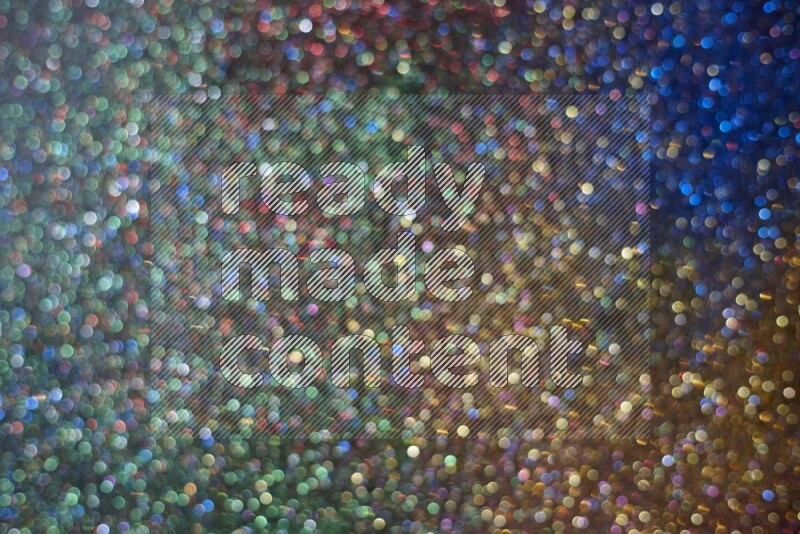 Multicolored glitter powder isolated on black background