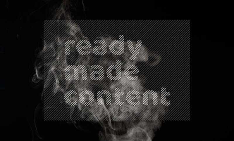 irregular white smoke on black background.