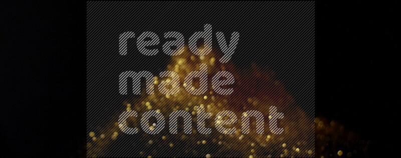 Gold glitter powder isolated on black background