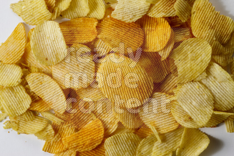 Chips snacks on white background