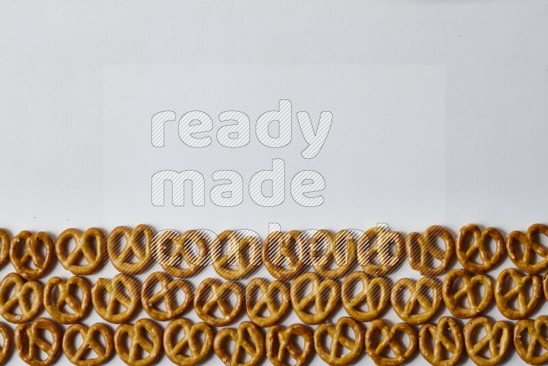 Pretzels snacks on white background