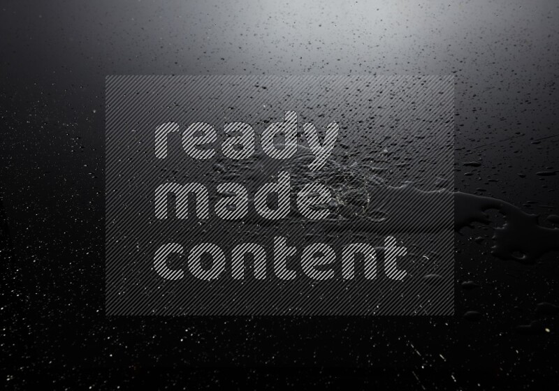 water drops, and droplets on black background