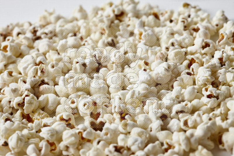 Popcorn snacks on white background