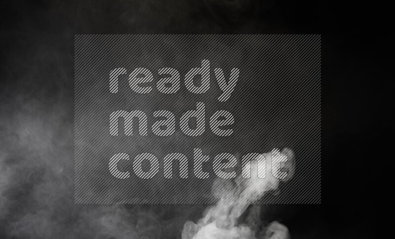 irregular white smoke on black background.