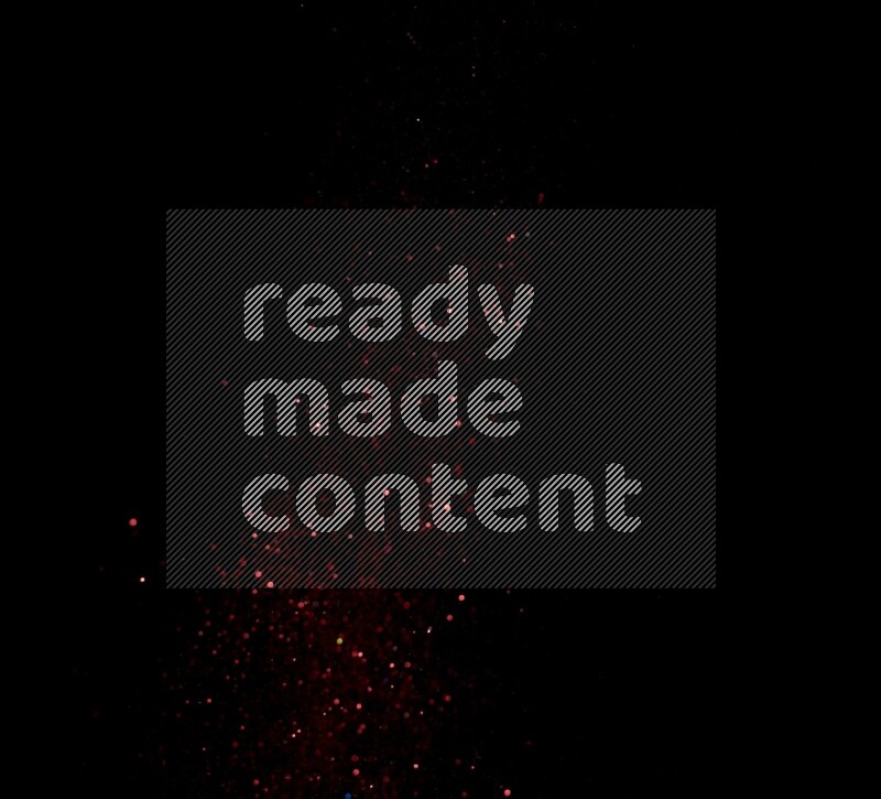 Red glitter powder isolated on black background