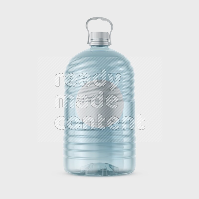 Big plastic water bottle mockup with a label isolated on white background 3d rendering
