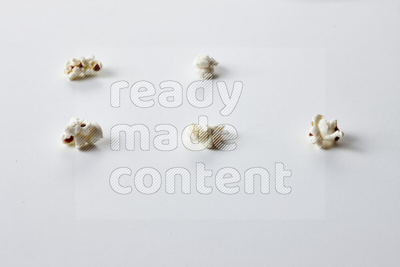 Popcorn snacks on white background