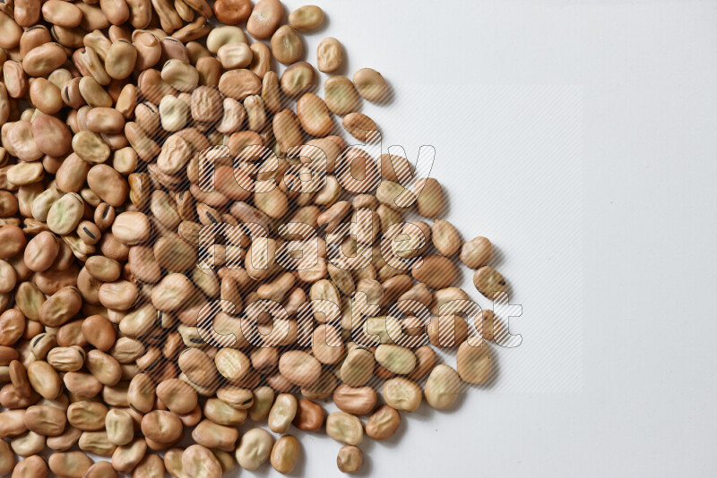 Fava beans on white background