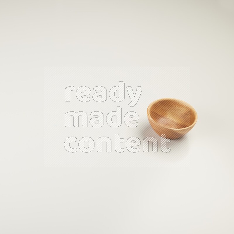 Wooden bowl on white background