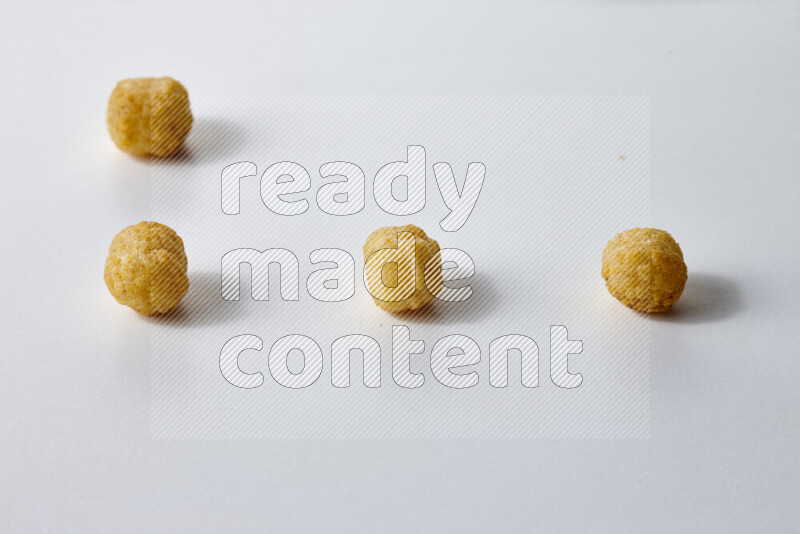 Puffs snacks on white background
