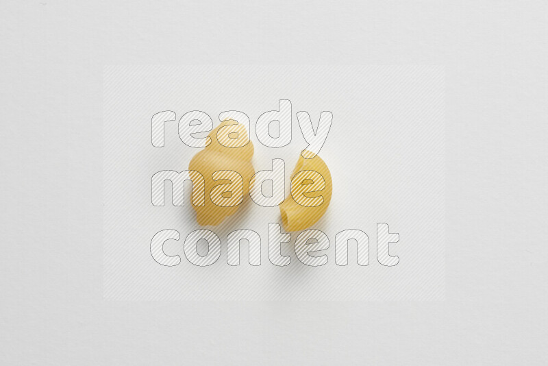 Different pasta types on white background