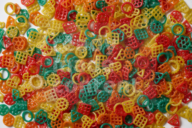 Snacks on white background