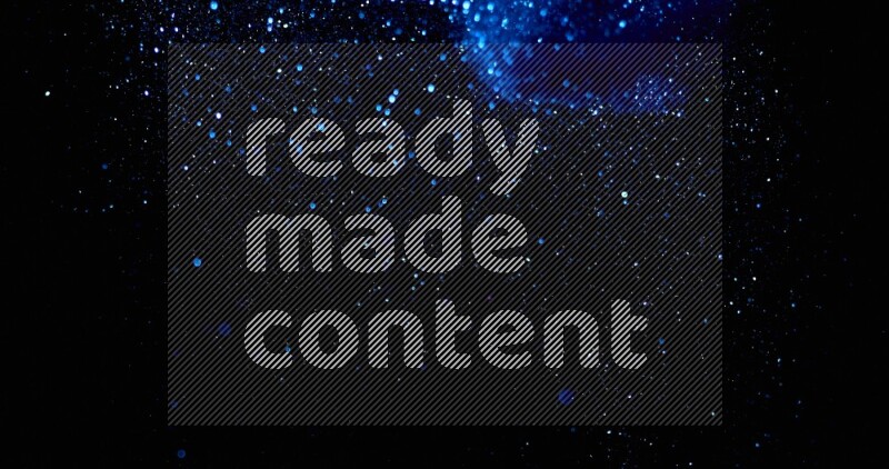 Blue glitter powder isolated on black background