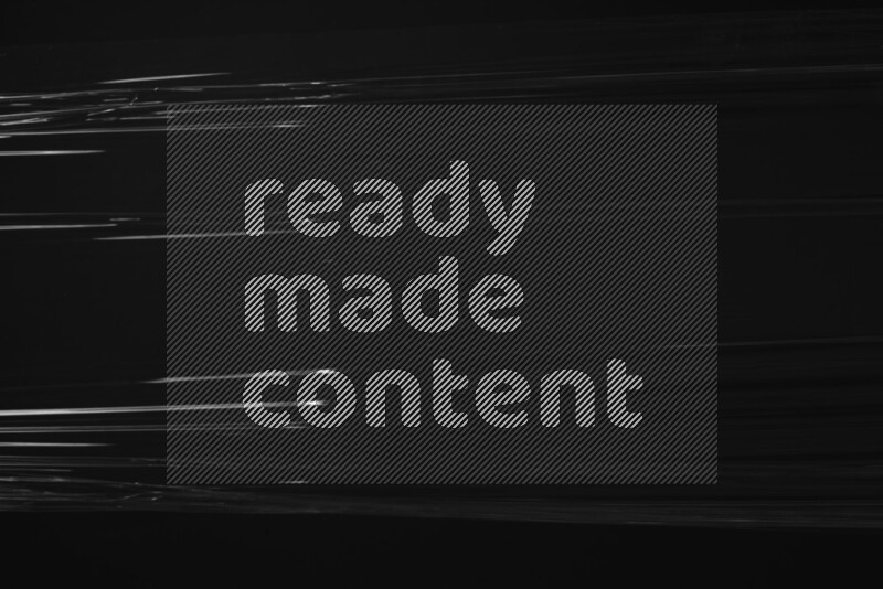 Plastic wrap texture on black background