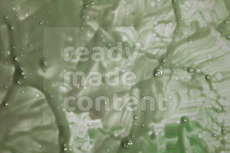 Close-ups of abstract green paint texture in different shapes