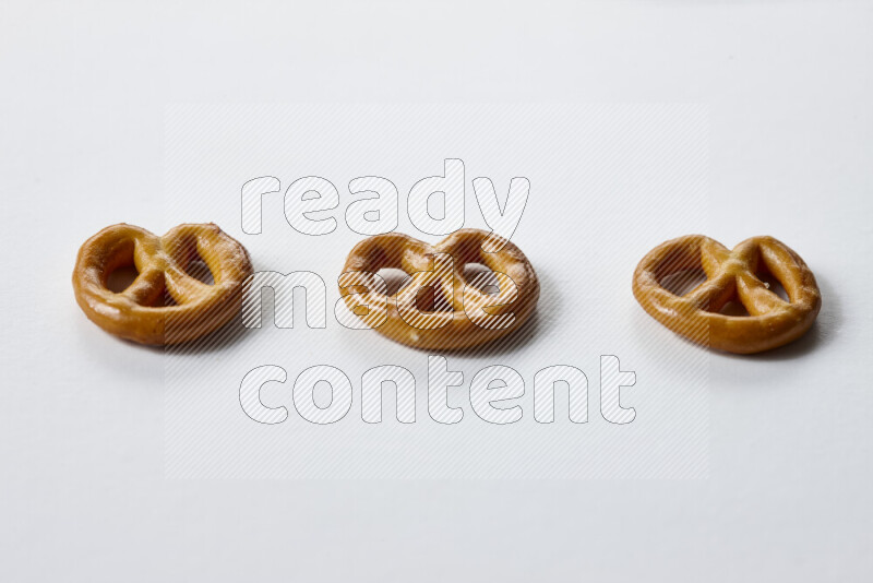Pretzels snacks on white background