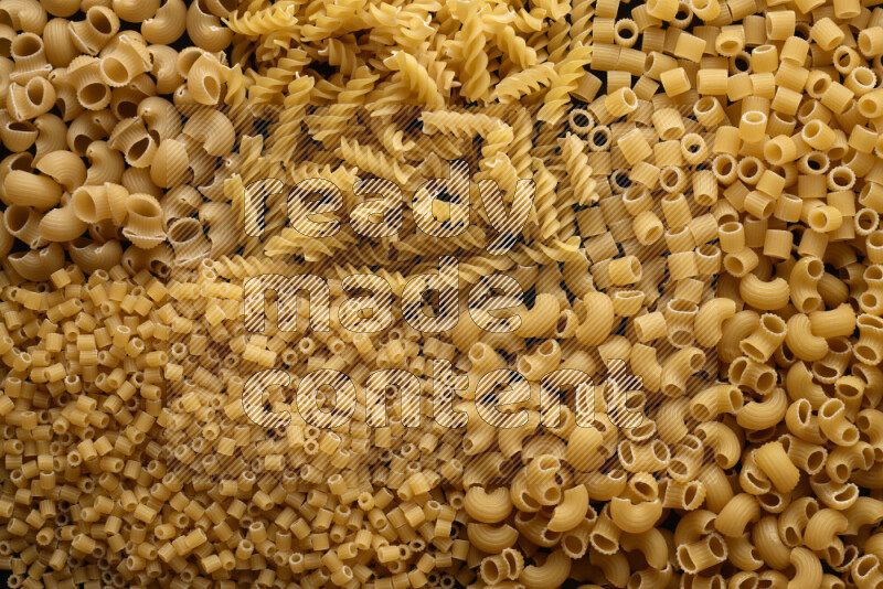 5 types of pasta filling the frame