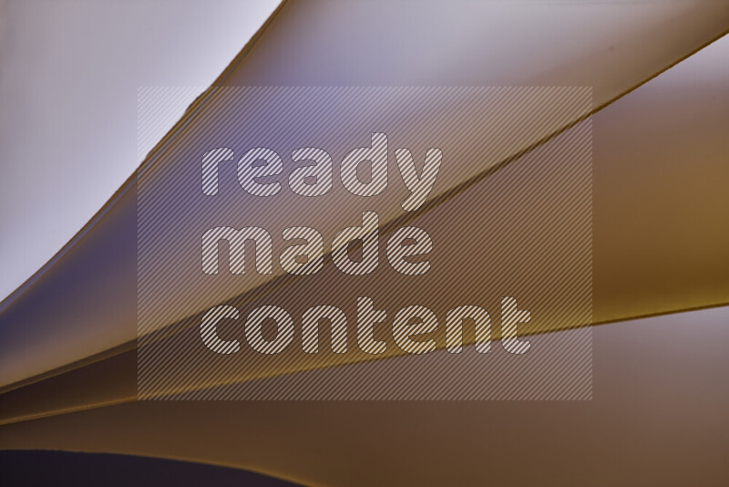 An abstract art piece displaying smooth curves in warm and cold gradients created by colored light