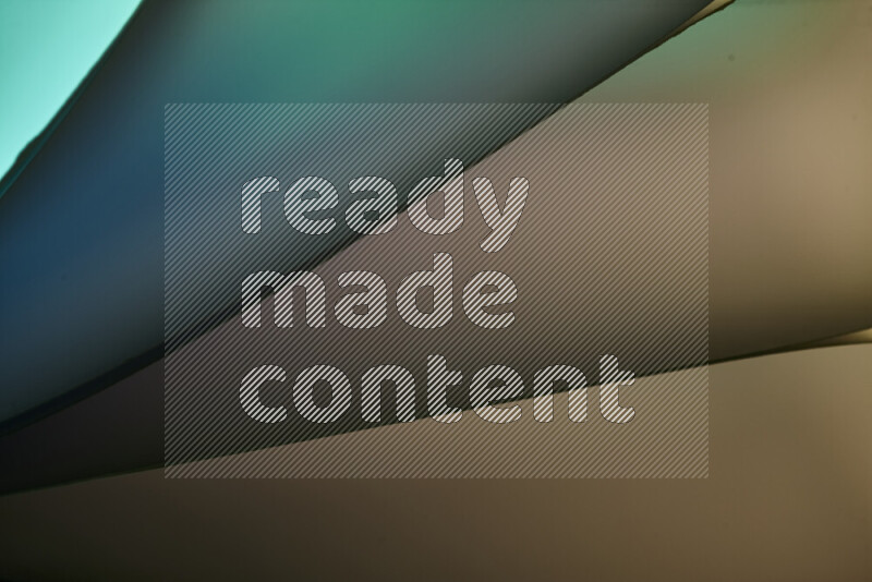 An abstract art piece displaying smooth curves in warm and cold gradients created by colored light