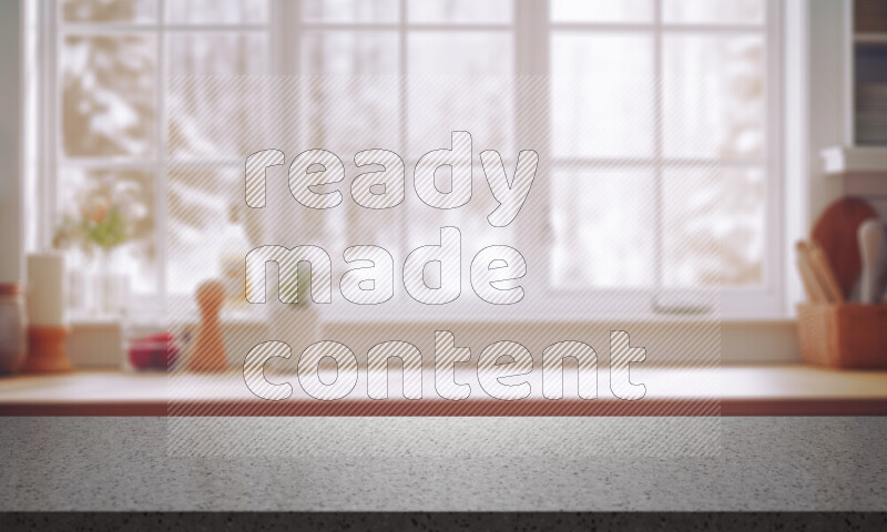 Kitchen tabletop with kitchen view