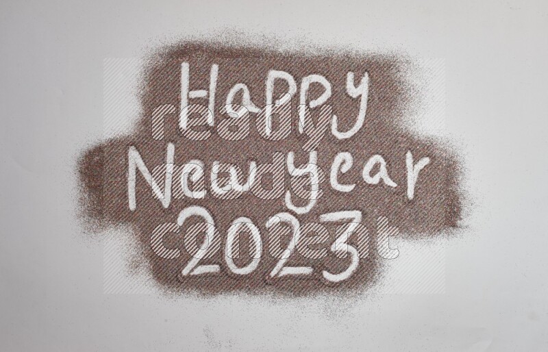 A sentence written with glitter on grey background