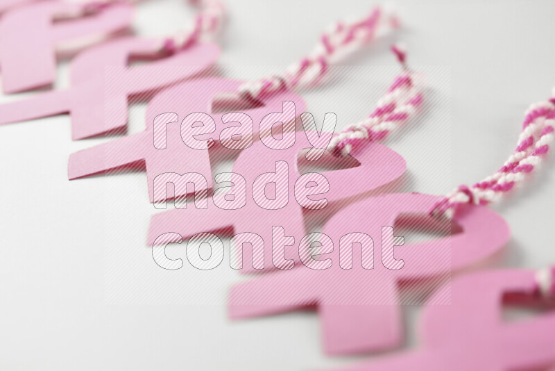 Cancer awareness signs on white background