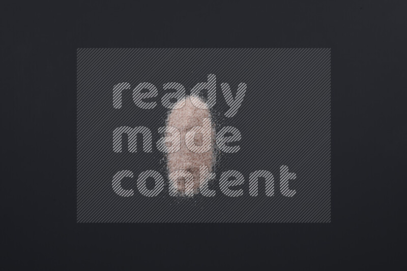 Bunches of table salt, coarse sea salt, fine himalayan salt and coarse himalayan salt on black background