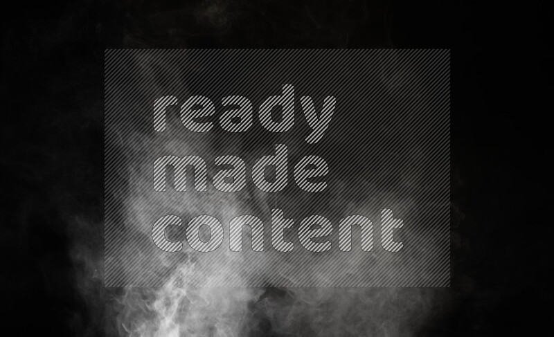 irregular white smoke on black background.