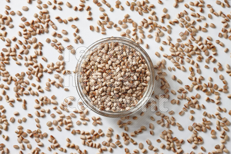 Black-eyed peas on white background