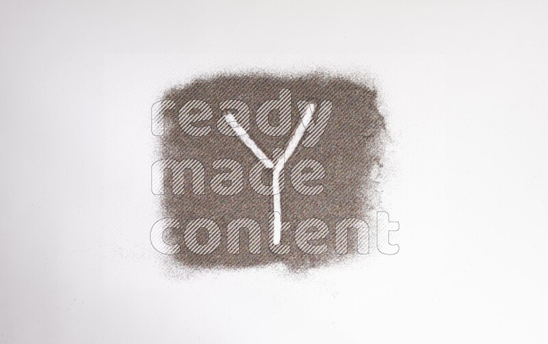 Alphabets written with glitter on white background