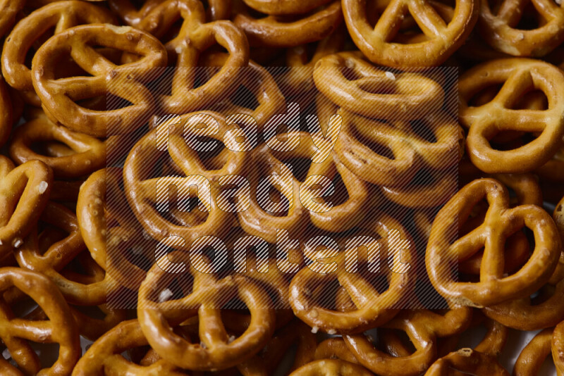 Pretzels snacks on white background