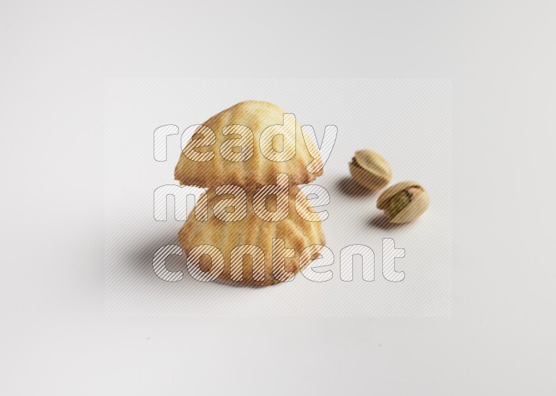 Two Pieces of Maamoul direct on white background