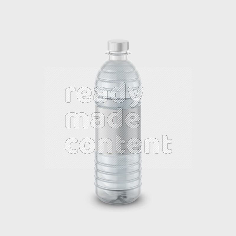 Plastic bottle mockup with a label isolated on white background 3d rendering