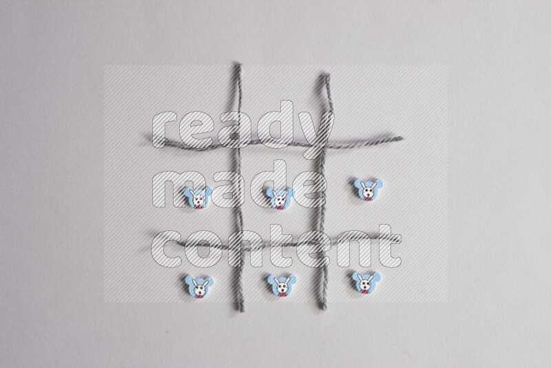 Multicolored buttons placed on grey background