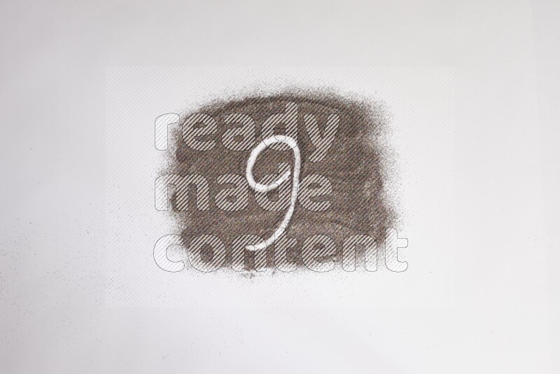 Numbers written with glitter on white background