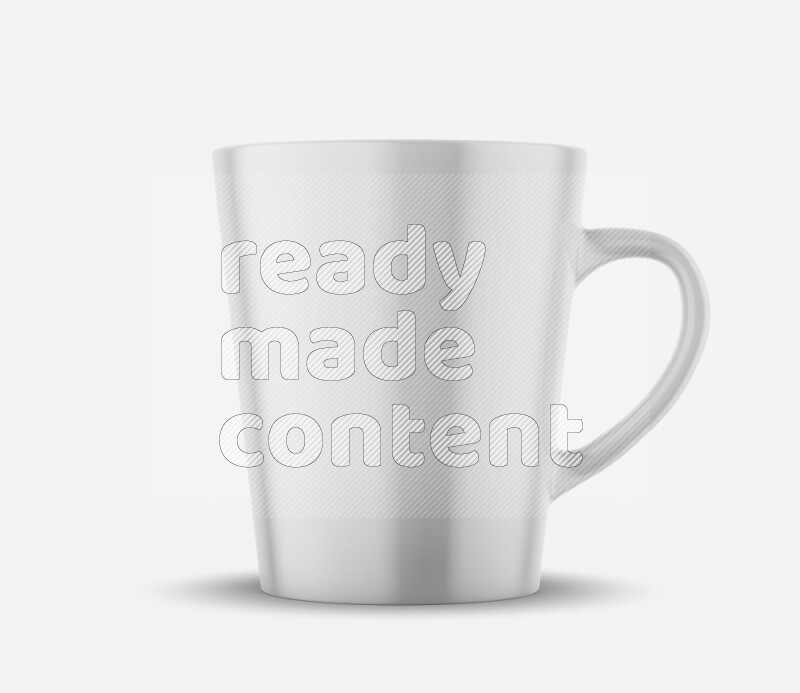 Ceramic glossy mug mockup isolated on white background 3d rendering