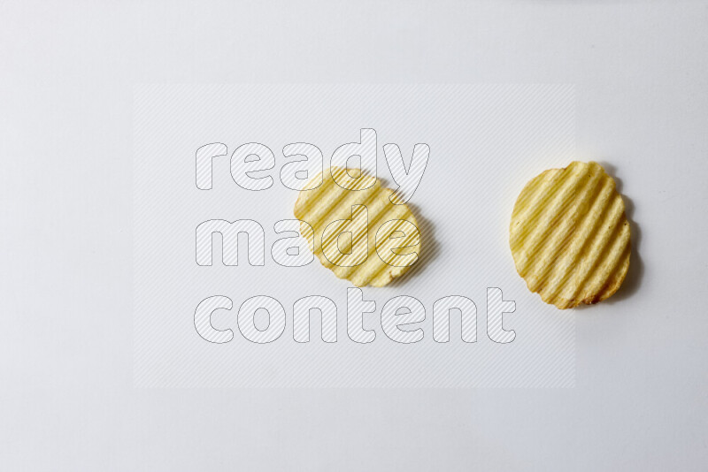 Chips snacks on white background