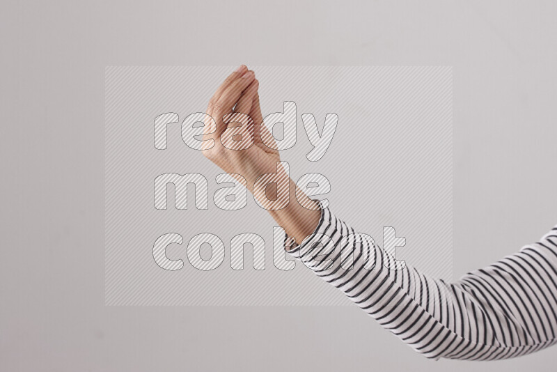 Woman hands gesturing sign language