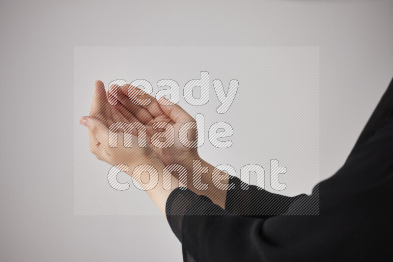 Woman hands gesturing sign language