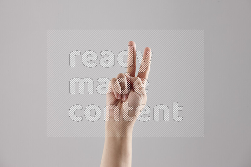 Woman hands gesturing sign language