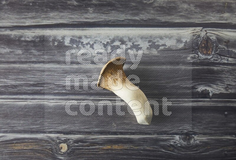 Fresh King oysters mushrooms topview on a grey wooden background