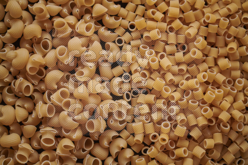 2 types of pasta filling the frame