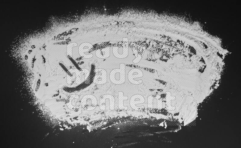 Powder on black background